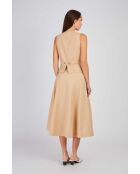 Jupe en lin Agen beige