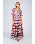 Actieve rode katoenen rok