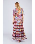 Actieve rode katoenen rok