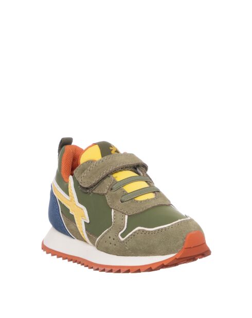 Sneakers Jet Baby Militaire, Azur, Jaune