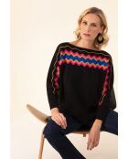 Pull en laine mélangée Hylda jacquard zigzag