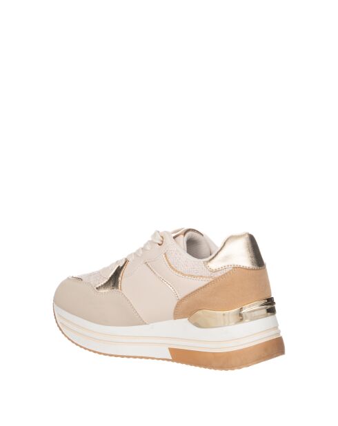 Sneakers Évan aus beigem Nubukleder