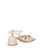 Sandali Thibault in pelle sfumata beige - Tacco: 6 cm