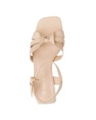 Sandali Thibault in pelle sfumata beige - Tacco: 6 cm