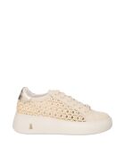 Sneakers Célestine en cuir beige platinum