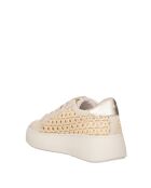 Sneakers Célestine en cuir beige platinum