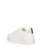 Sneakers Nathan en cuir blanc or