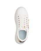 Sneakers Nathan en cuir blanc or