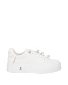 Sneakers Lilou en cuir veau argent blanc