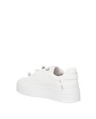 Sneakers Lilou en cuir veau argent blanc