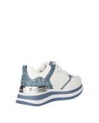 Sneakers Antoine in pelle bianca blu