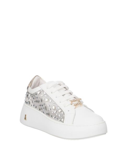 Sneakers Isolde en cuir blanc platinum