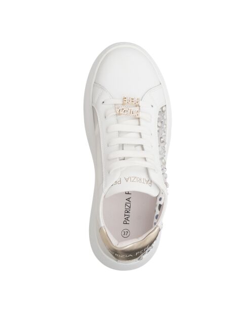 Sneakers Isolde en cuir blanc platinum