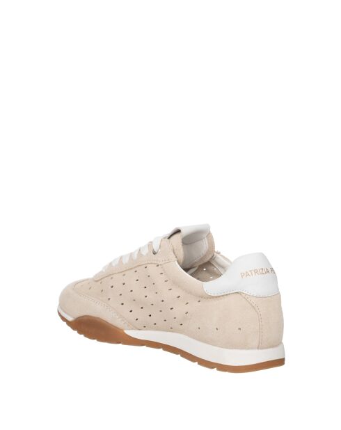 Sneakers Thalys suède sable blanc