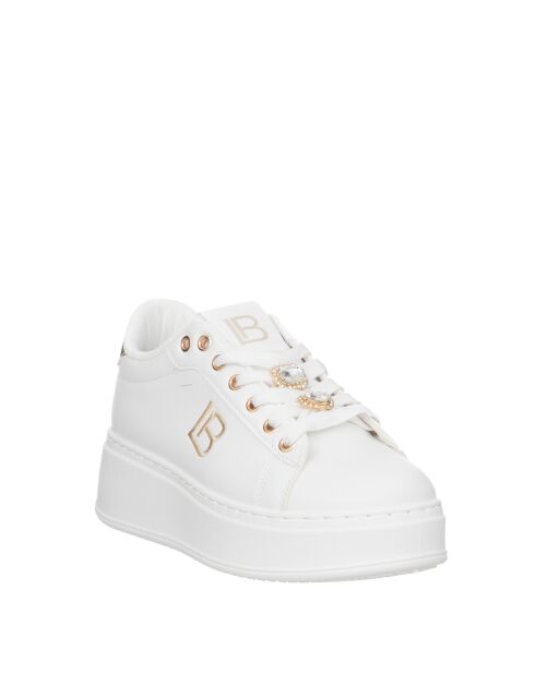 Sneakers Camille en cuir blanc pur