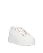 Sneakers Juliette en cuir raffia blanc