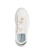 Sneakers Juliette en cuir raffia blanc