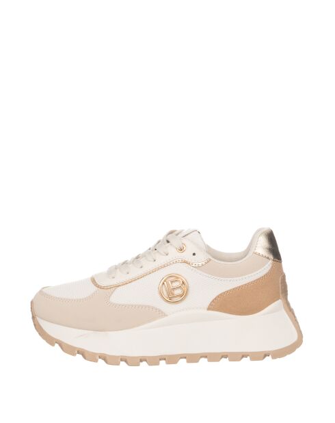 Sneakers Morgane aus beigem Nubukleder