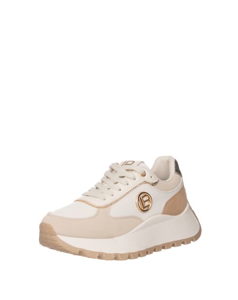 Sneakers Morgane aus beigem Nubukleder