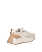 Sneakers Morgane aus beigem Nubukleder