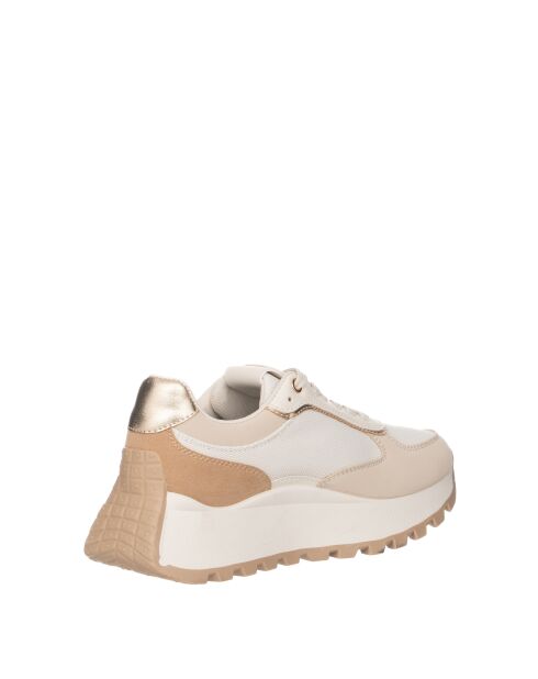 Sneakers Morgane aus beigem Nubukleder