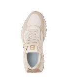 Sneakers Morgane aus beigem Nubukleder