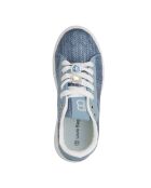 Axel blauwe sneakers van raffia-leer