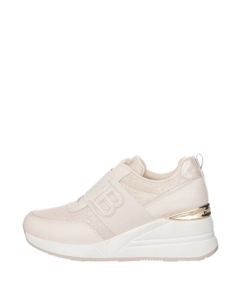 Beige sneakers van kalfsleer Emilie