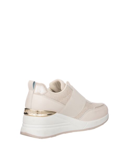 Beige sneakers van kalfsleer Emilie