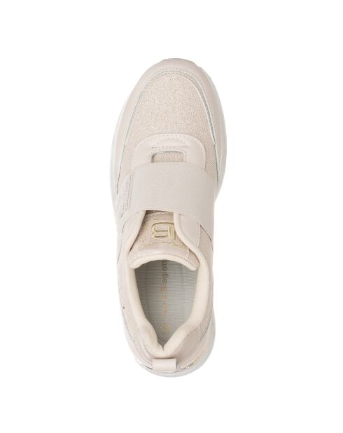 Beige sneakers van kalfsleer Emilie