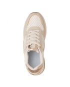 Sneakers Inès aus beigem Nubukleder