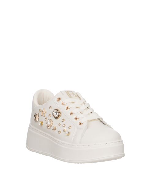 Sneakers Raphaël en cuir ivoire nacré