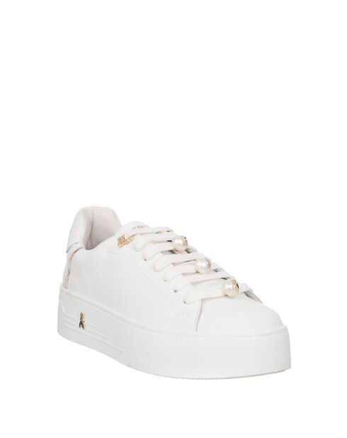 Sneakers Kaël en cuir blanc platinum
