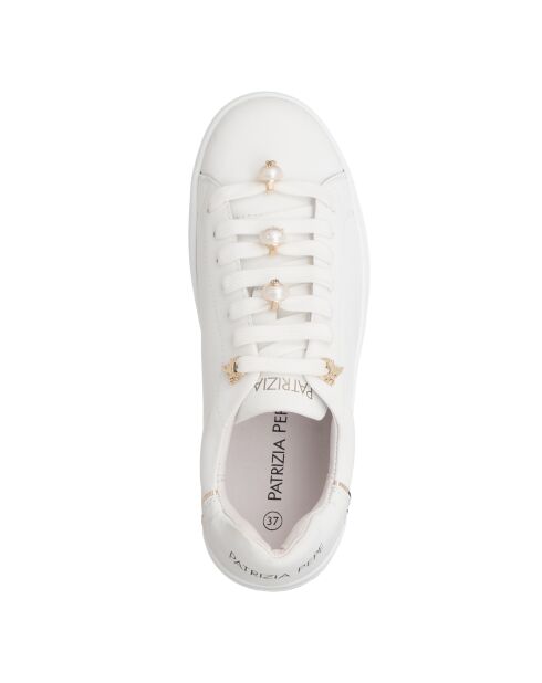 Sneakers Kaël en cuir blanc platinum