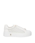 Zapatillas Marius de piel platino blanca