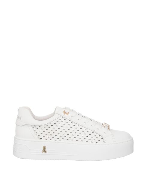 Sneakers Marius en cuir blanc platinum