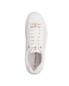 Zapatillas Marius de piel platino blanca