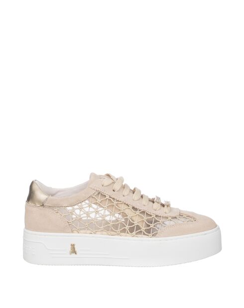Sneakers Joris en cuir beige platinum