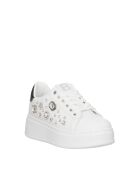 Sneakers Lina en cuir blanc noir