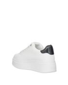 Sneakers Lina en cuir blanc noir