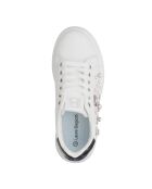Sneakers Lina en cuir blanc noir