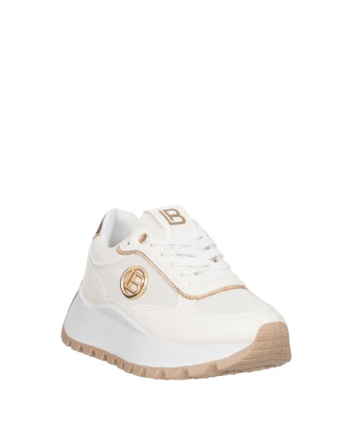 Sneakers Adrien en cuir blanc pur