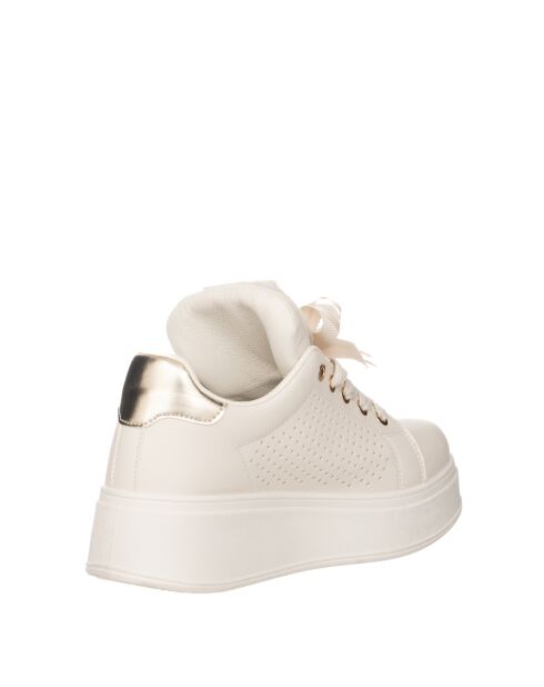 Sneakers Sofia en cuir ivoire nacré