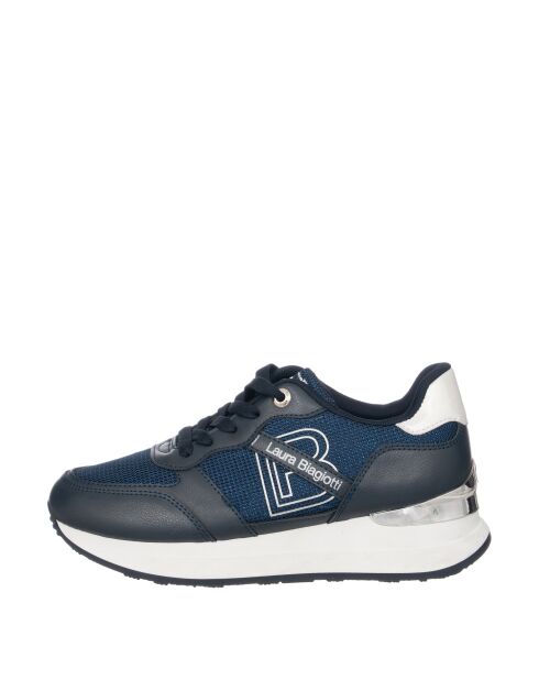 Sneakers Clément aus marineblauem Leder