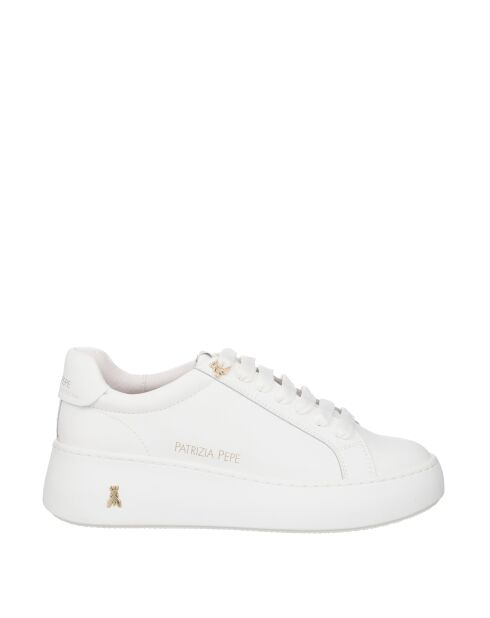 Sneakers Gaïa en cuir blanc platinum