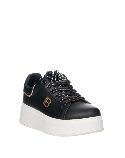 Stylische Sneakers Ethan aus schwarzem Leder