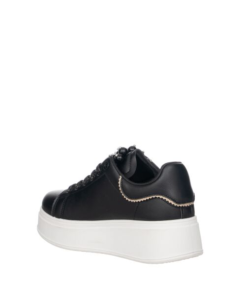 Stylische Sneakers Ethan aus schwarzem Leder