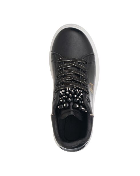 Stylische Sneakers Ethan aus schwarzem Leder