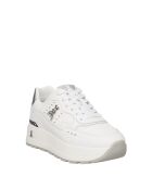 Sneakers Wendell veau argent blanc
