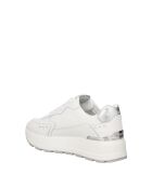 Sneakers Wendell veau argent blanc